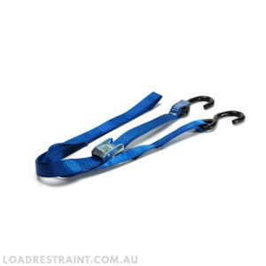 Cam Buckle Tie Down 25mm x 2.5mm With S Hooks LC 300kg