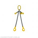 13mm Grade 80 2 Leg 3000mm Chain Assembly fitted with shortening hooks and safety hooks